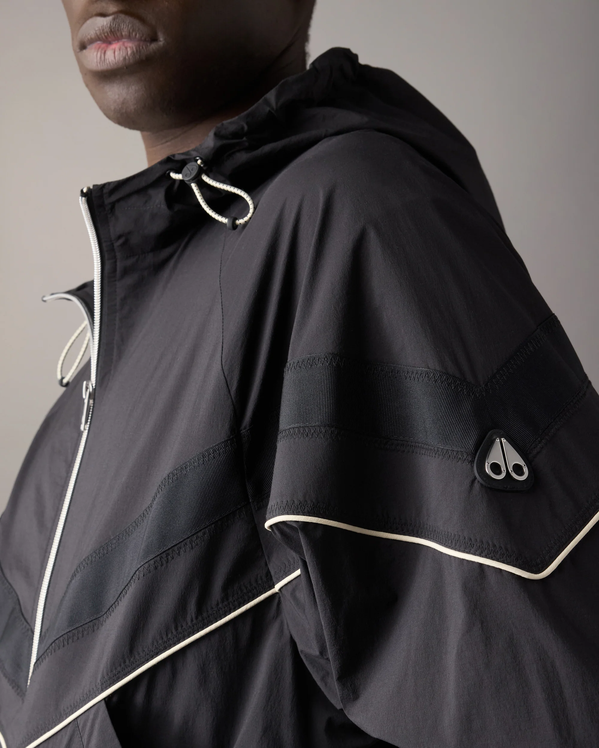 TOPFLIGHT HOODED JACKET-BLACK/BLACK - Image 5