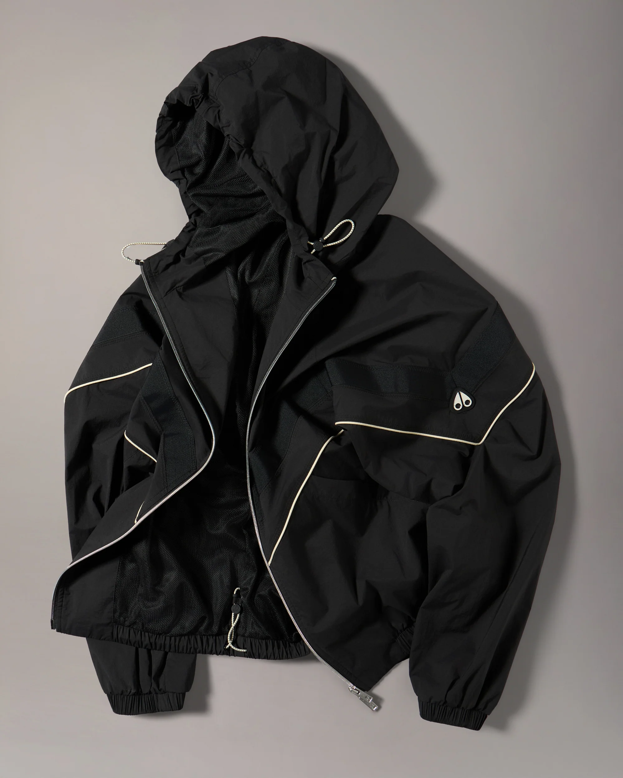 TOPFLIGHT HOODED JACKET-BLACK/BLACK - Image 6
