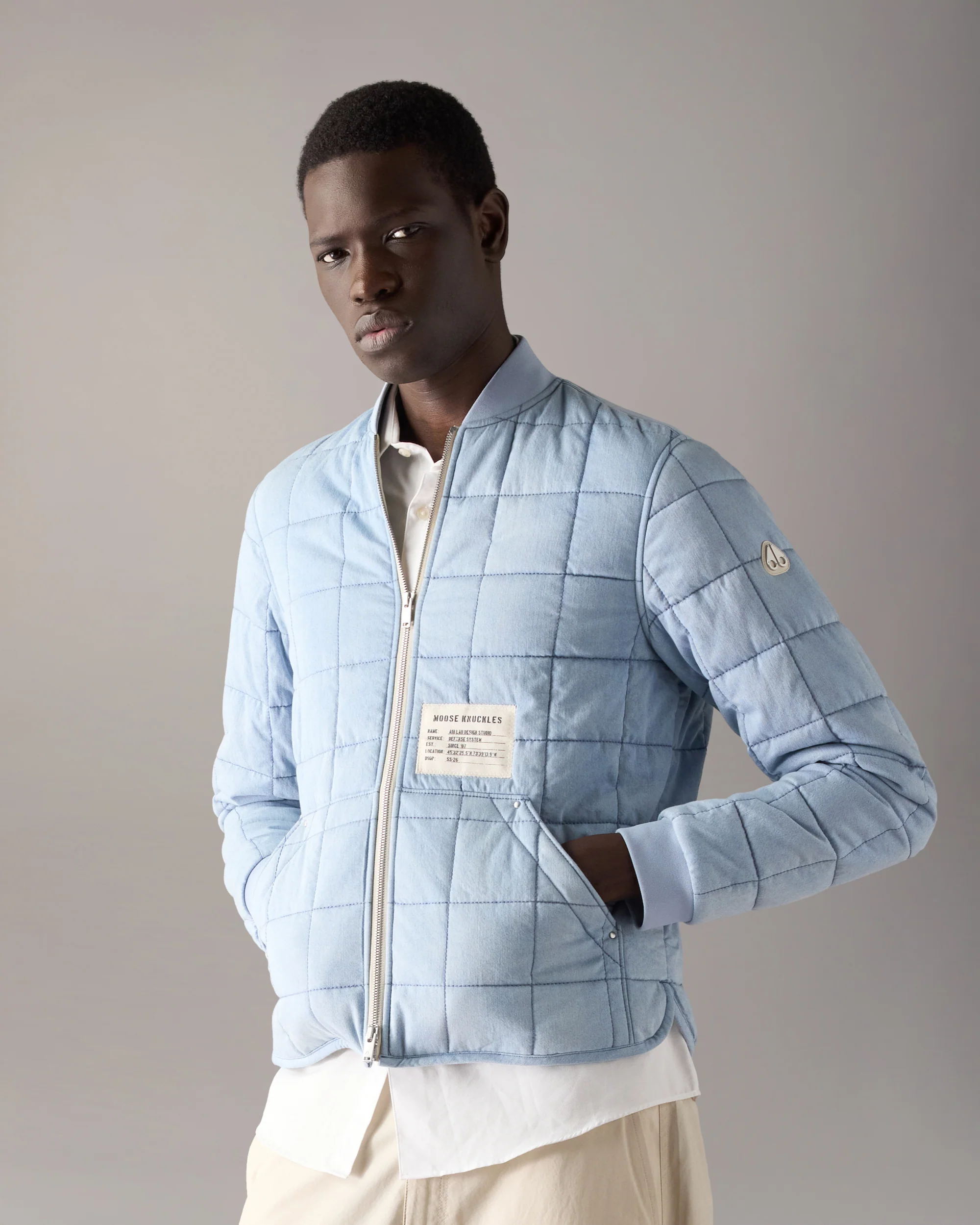 TRANSIT LINER DENIM BOMBER JACKET -LIGHT DENIM - Image 2