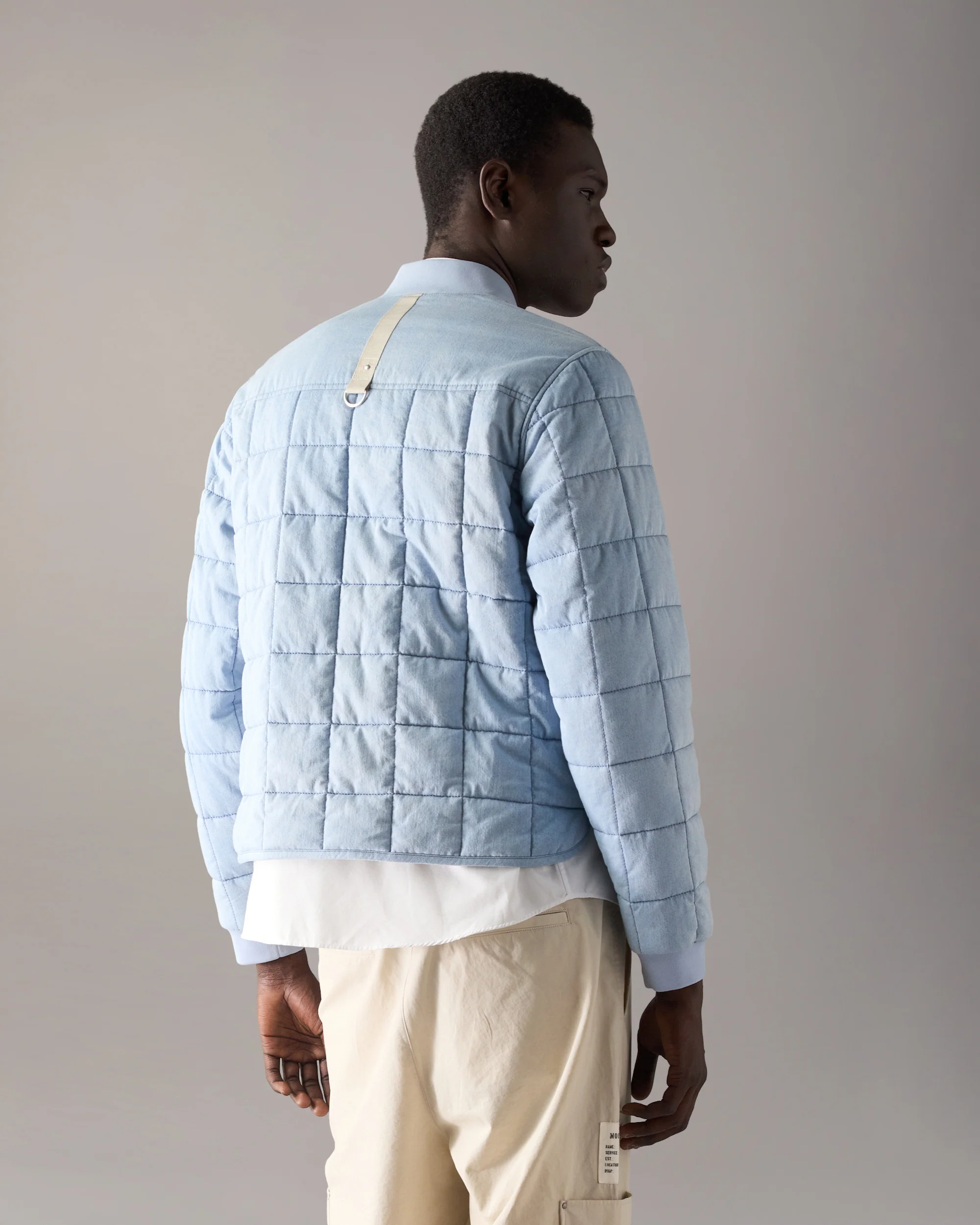 TRANSIT LINER DENIM BOMBER JACKET -LIGHT DENIM - Image 3