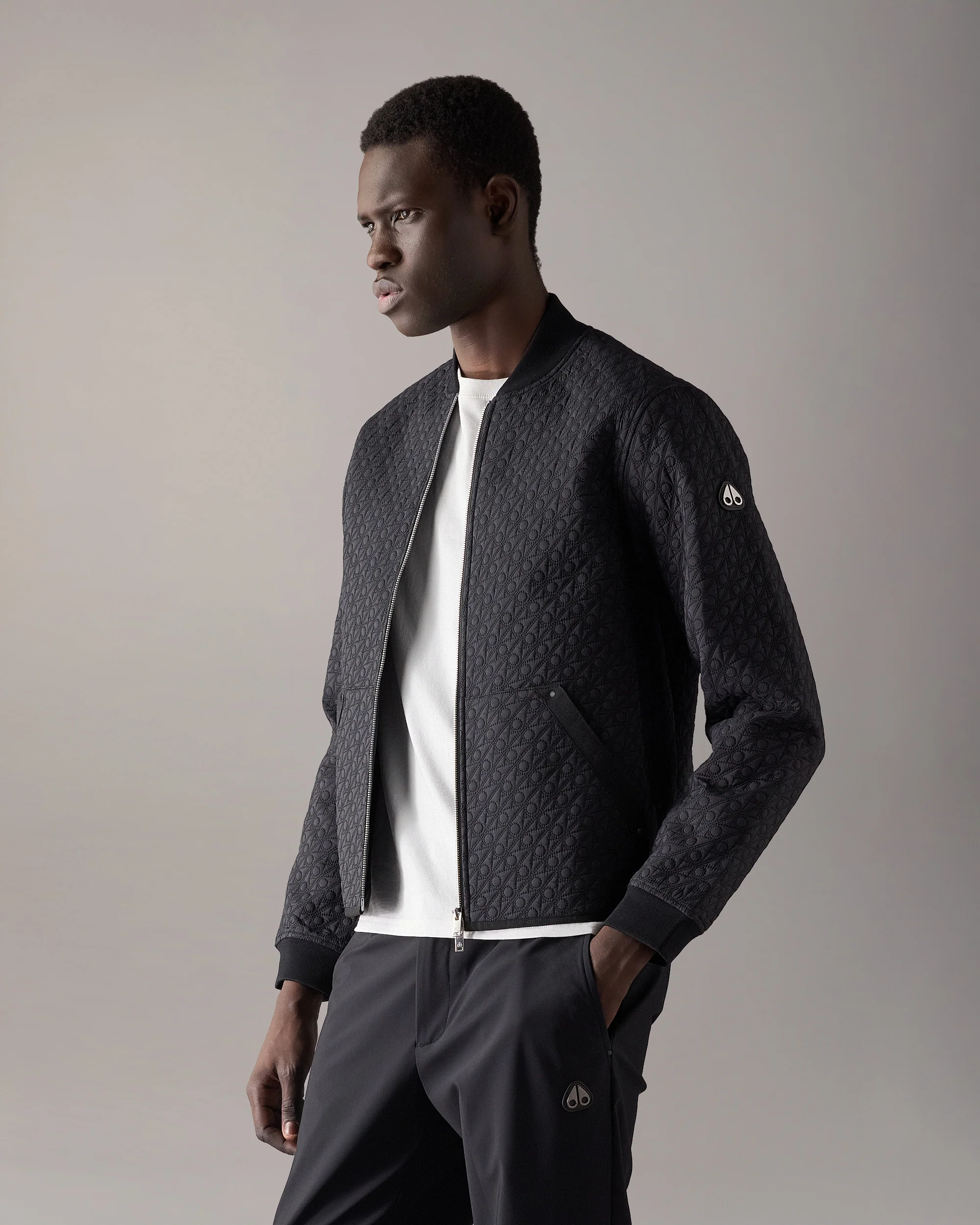 TRANSIT LINER MONOGRAM BOMBER JACKET -BLACK - Image 2