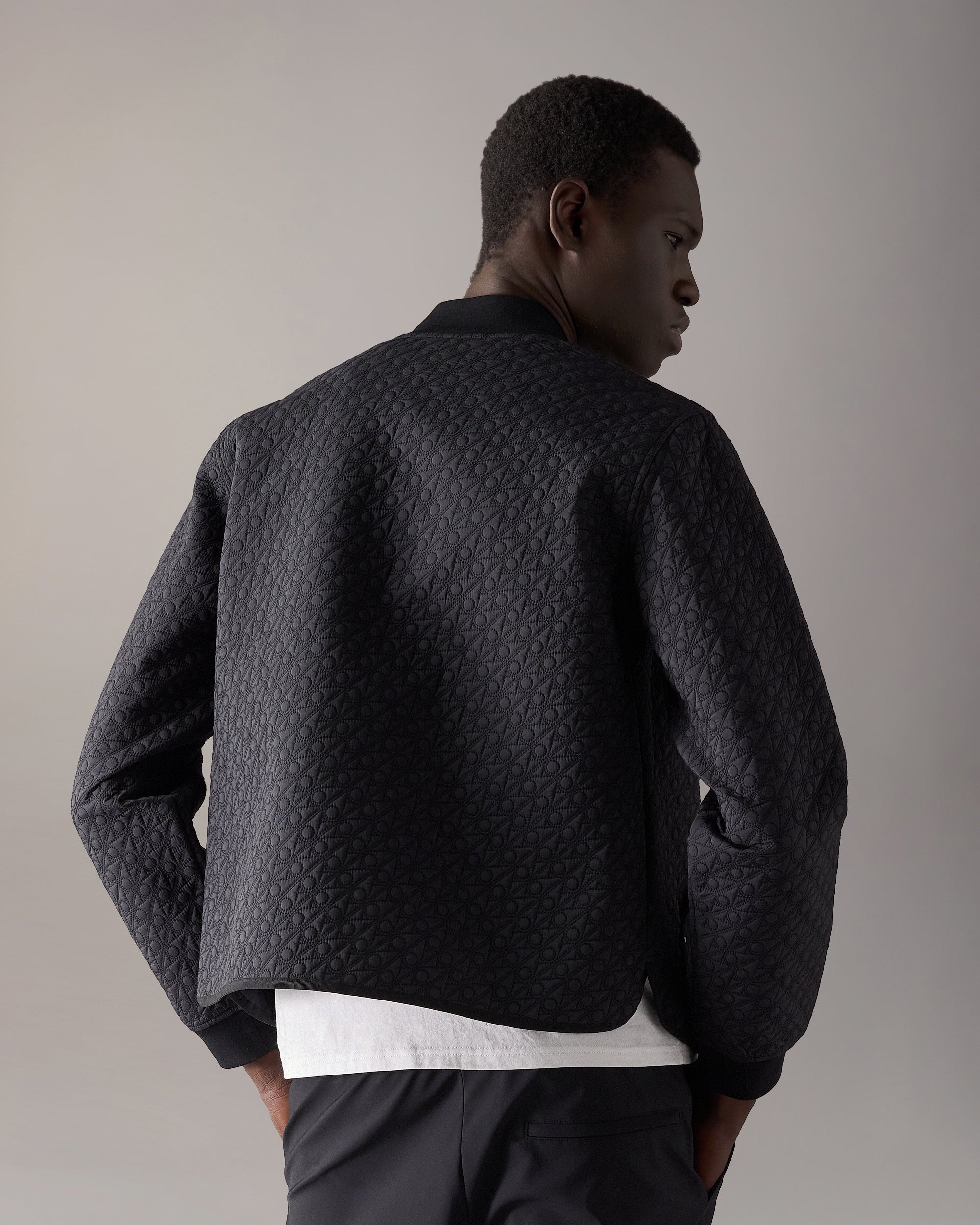 TRANSIT LINER MONOGRAM BOMBER JACKET -BLACK - Image 3