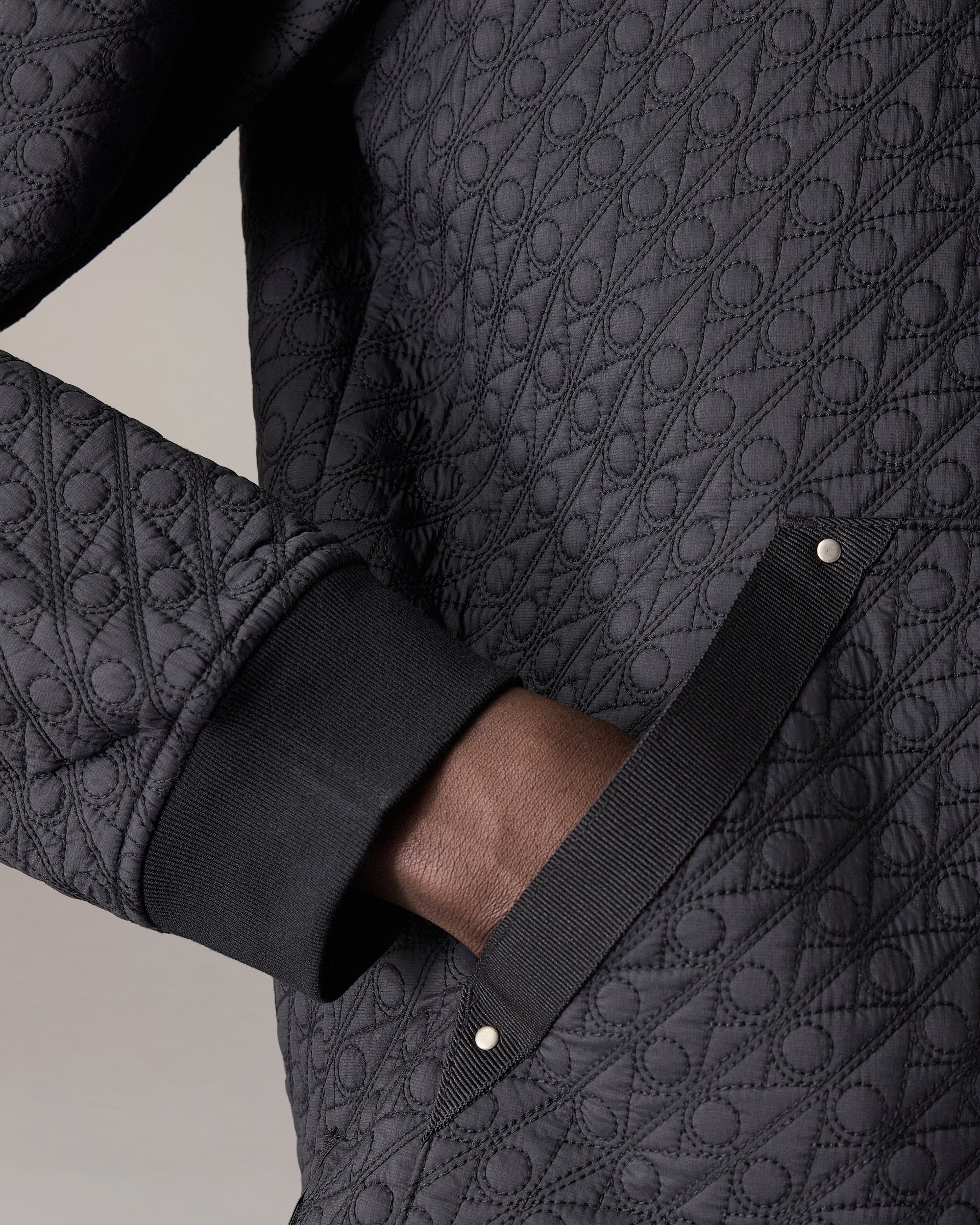 TRANSIT LINER MONOGRAM BOMBER JACKET -BLACK - Image 6